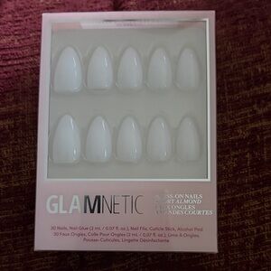 Glamnetic Milky White Short Almond Press-On Nails